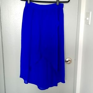 Blue Asymmetrical Skirt